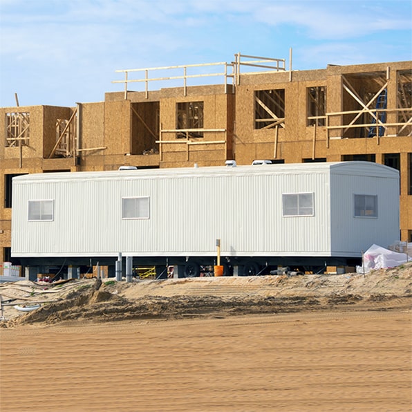 our construction trailers come with secure locking systems and can be equipped with security cameras if desired